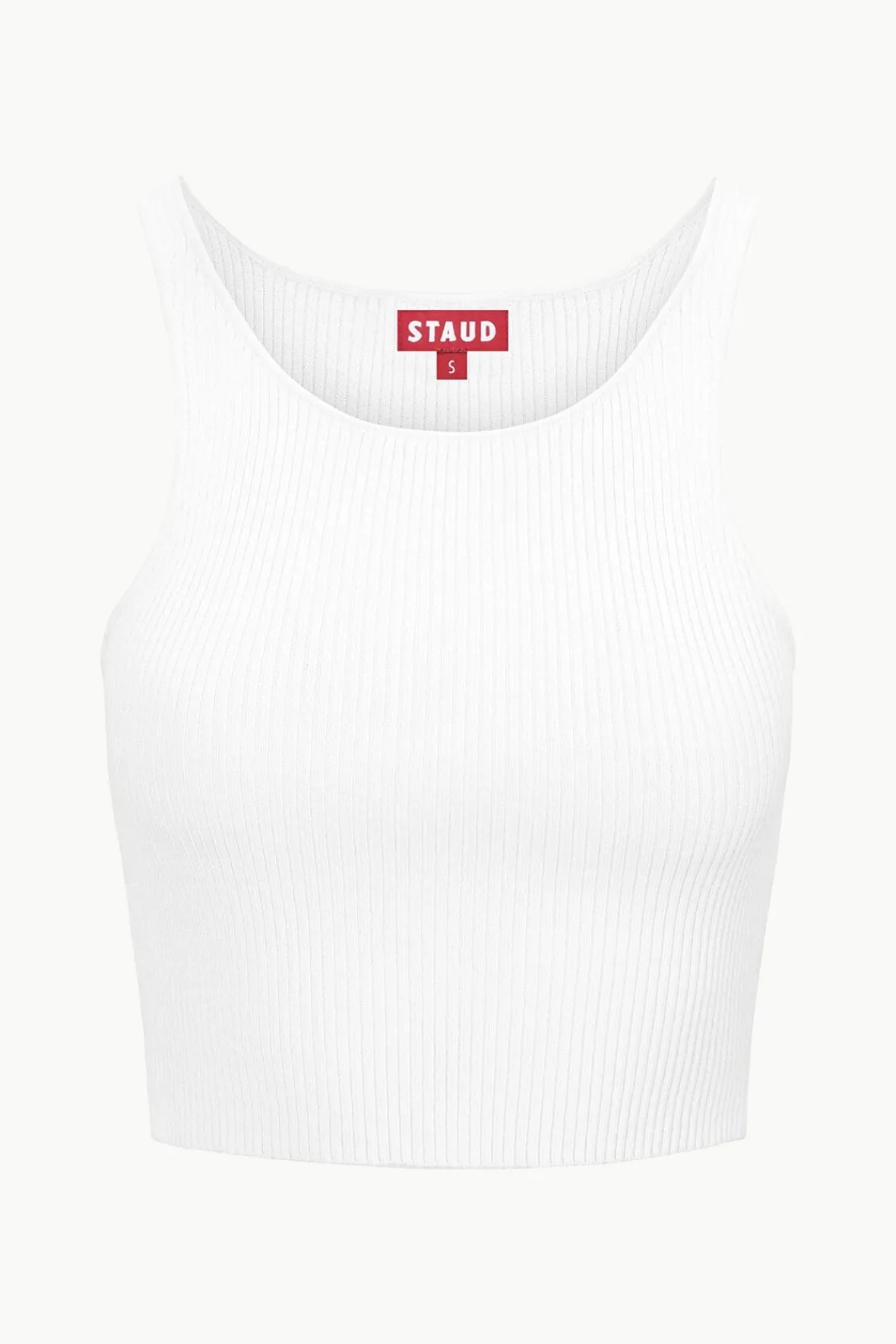 Spring Suiting|Essentials<STAUD IBISCO CROPPED TANK WHITE