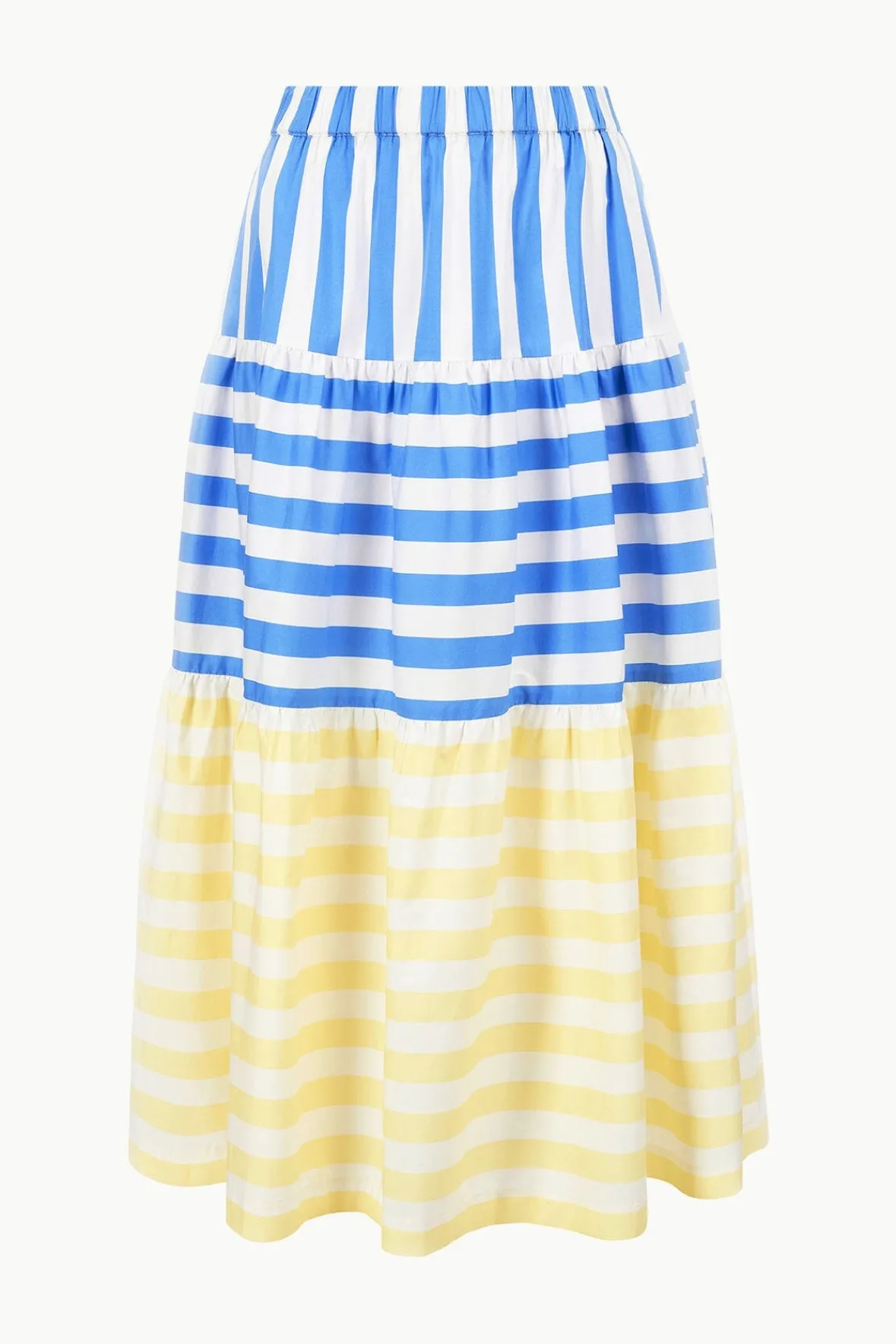 Poplin Shop|Skirts<STAUD IDALINO SKIRT BUTTERCUP SEASHORE STRIPE BUTTERCUPSEASHORESTRIPE