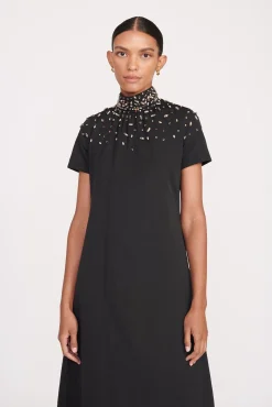 Dresses<STAUD ILANA DRESS  BLACK SILVER BLACKSILVER