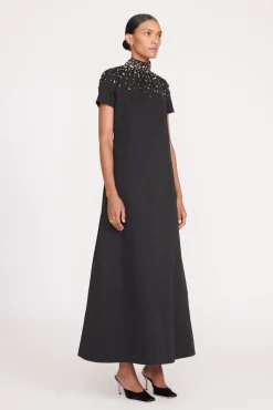 Dresses<STAUD ILANA DRESS BLACK SILVER BLACKSILVER
