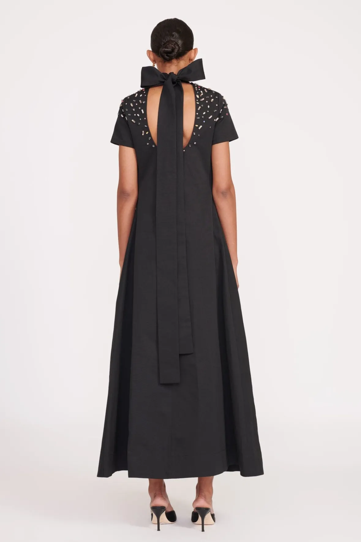 Dresses<STAUD ILANA DRESS BLACK SILVER BLACKSILVER