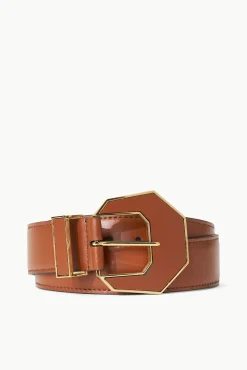 Belts<STAUD INLAY BUCKLE BELT   TAN