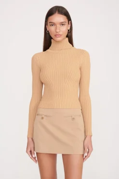 Essentials|Tops<STAUD JACE TOP   CAMEL