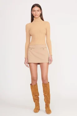 Essentials|Tops<STAUD JACE TOP   CAMEL