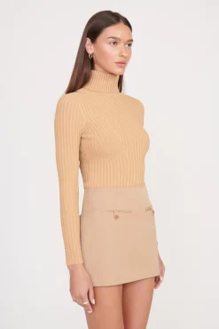 Essentials|Tops<STAUD JACE TOP   CAMEL
