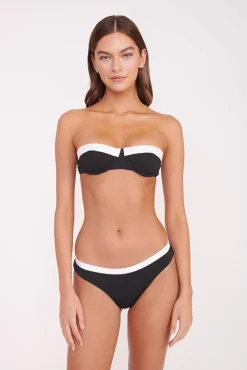 Bikinis<STAUD JO BALCONETTE BIKINI TOP  BLACK WHITE BLACKWHITE