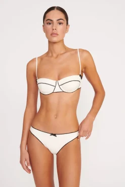 Bikinis<STAUD JO BALCONETTE BIKINI TOP  IVORY BLACK IVORYBLACK