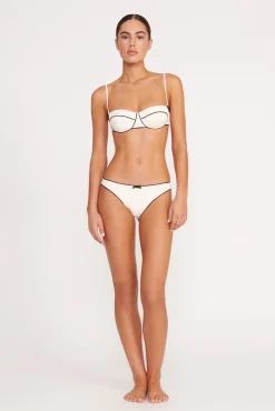 Bikinis<STAUD JO BALCONETTE BIKINI TOP  IVORY BLACK IVORYBLACK