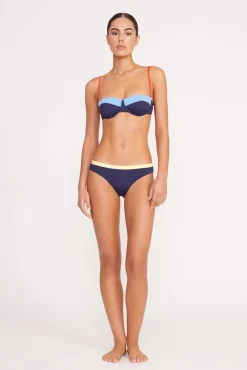 Bikinis<STAUD JO BALCONETTE BIKINI TOP  NAVY COLORBLOCK NAVYCOLORBLOCK