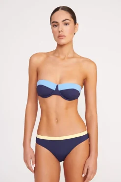 Bikinis<STAUD JO BALCONETTE BIKINI TOP  NAVY COLORBLOCK NAVYCOLORBLOCK