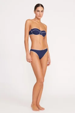 Bikinis<STAUD JO BALCONETTE BIKINI TOP  NAVY WHITE NAVYWHITE