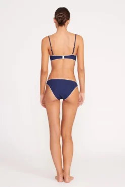 Bikinis<STAUD JO BALCONETTE BIKINI TOP  NAVY WHITE NAVYWHITE