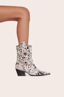 The Boot Shop|Boots<STAUD JUNE BOOT  BLACK WHITE HAIRCALF BLACKWHITEHAIRCALF