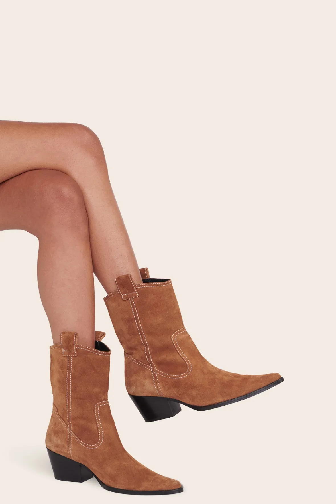 The Boot Shop|Boots<STAUD JUNE BOOT TAN SUEDE TANSUEDE