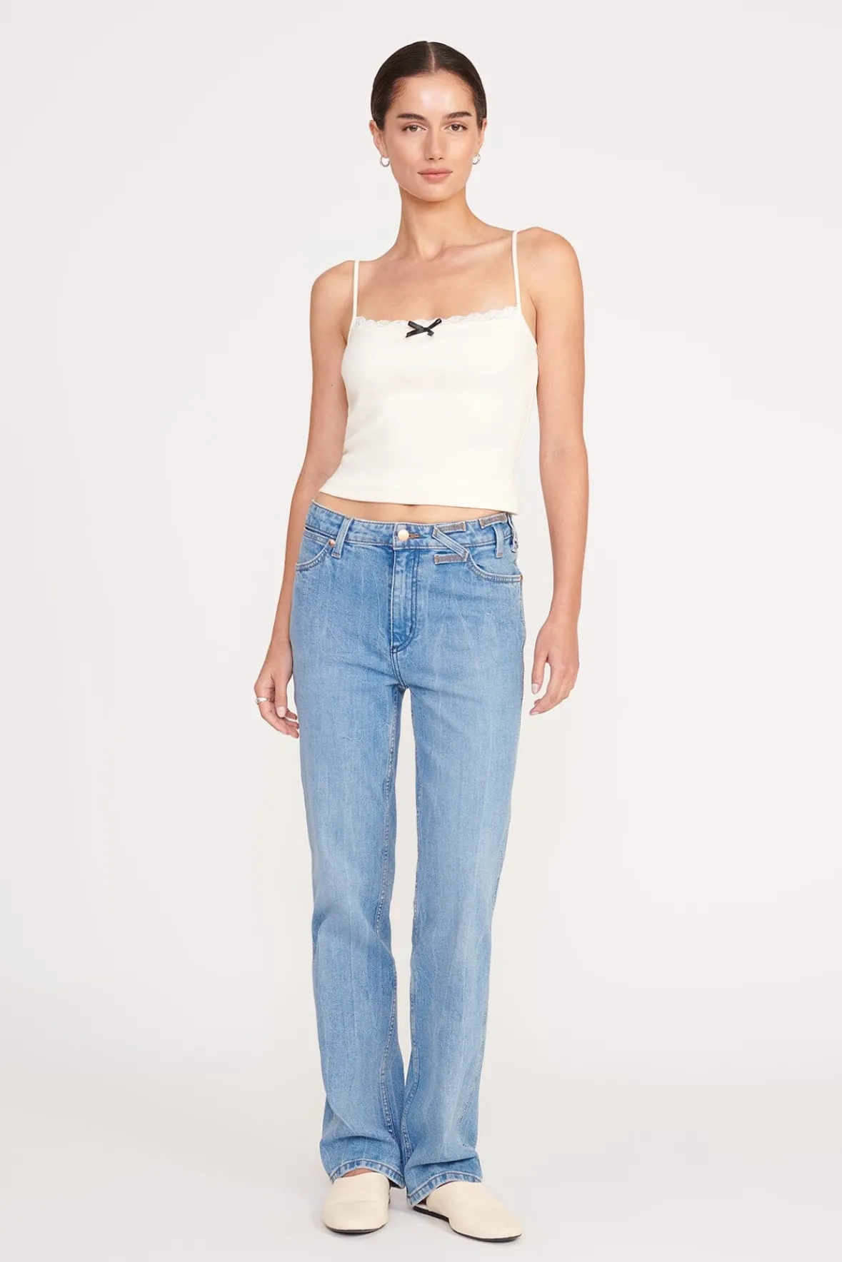 Tops<STAUD KAMALI TOP IVORY