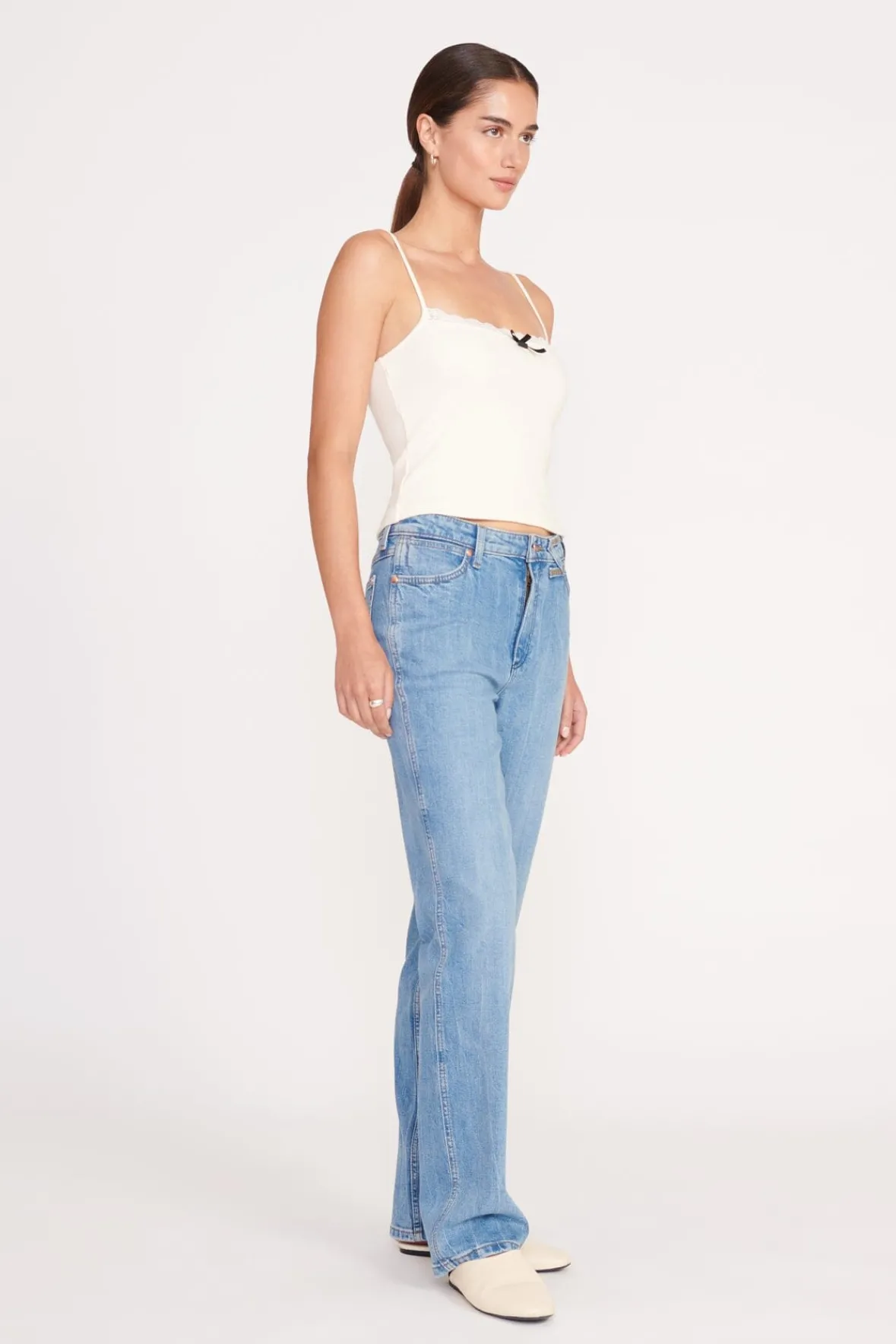 Tops<STAUD KAMALI TOP IVORY
