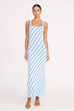 Dresses<STAUD KATIE DRESS  BLUE SEASHORE STRIPE BLUESEASHORESTRIPE