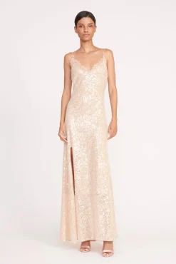 Dresses<STAUD KEZIA DRESS   BEIGE