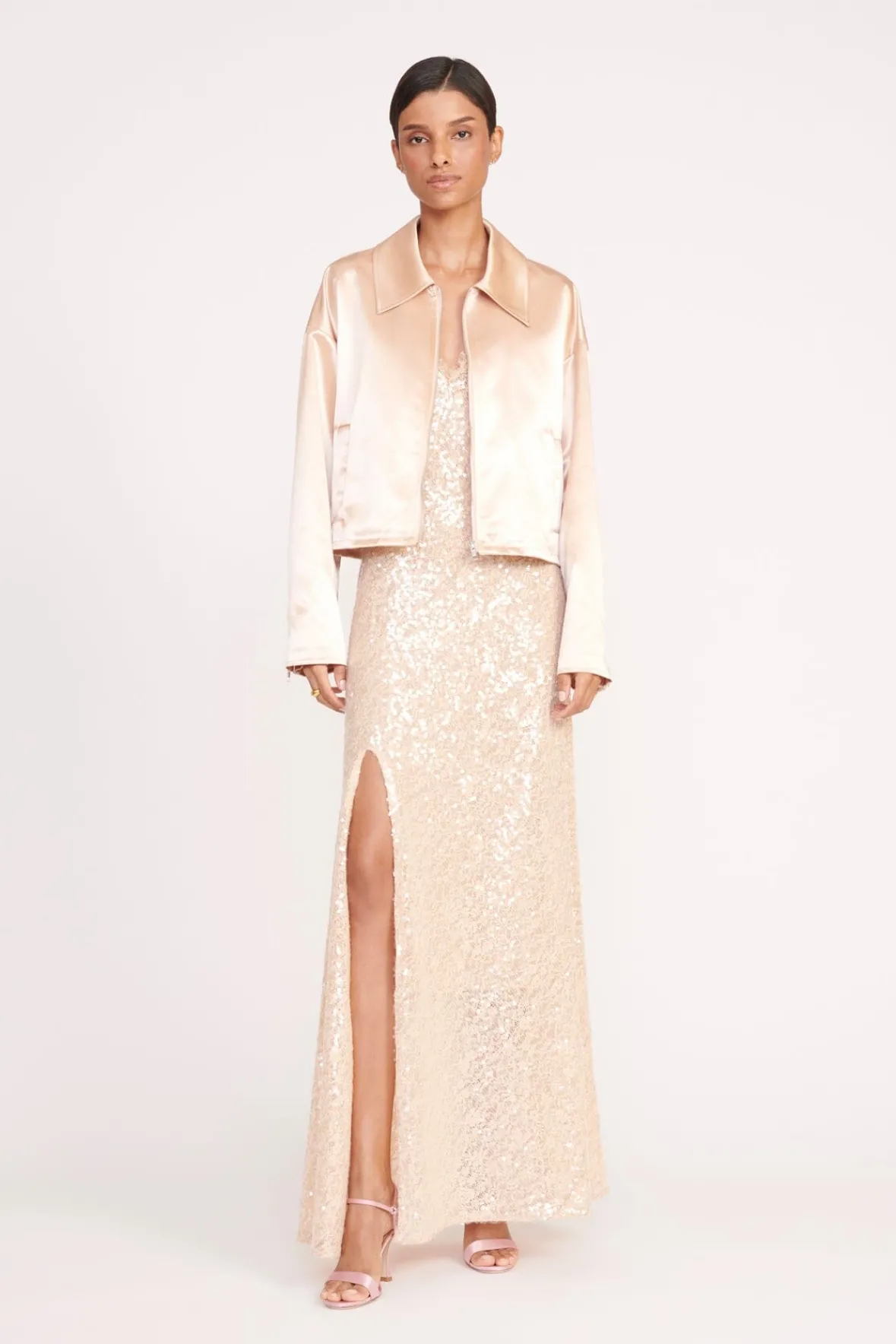 Dresses<STAUD KEZIA DRESS BEIGE