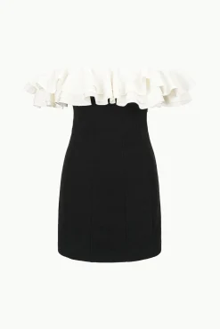 Dresses<STAUD KIARA DRESS BLACK IVORY BLACKIVORY
