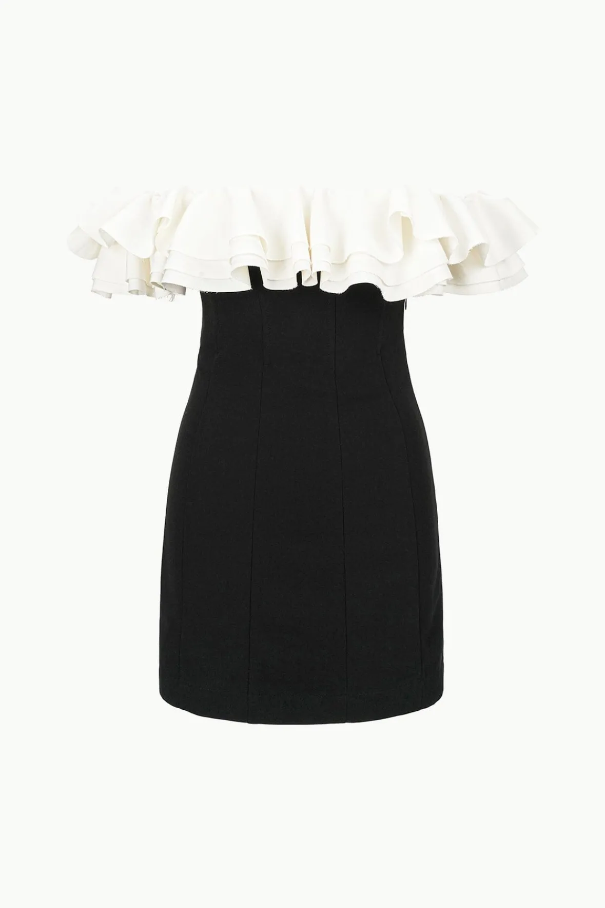 Dresses<STAUD KIARA DRESS BLACK IVORY BLACKIVORY