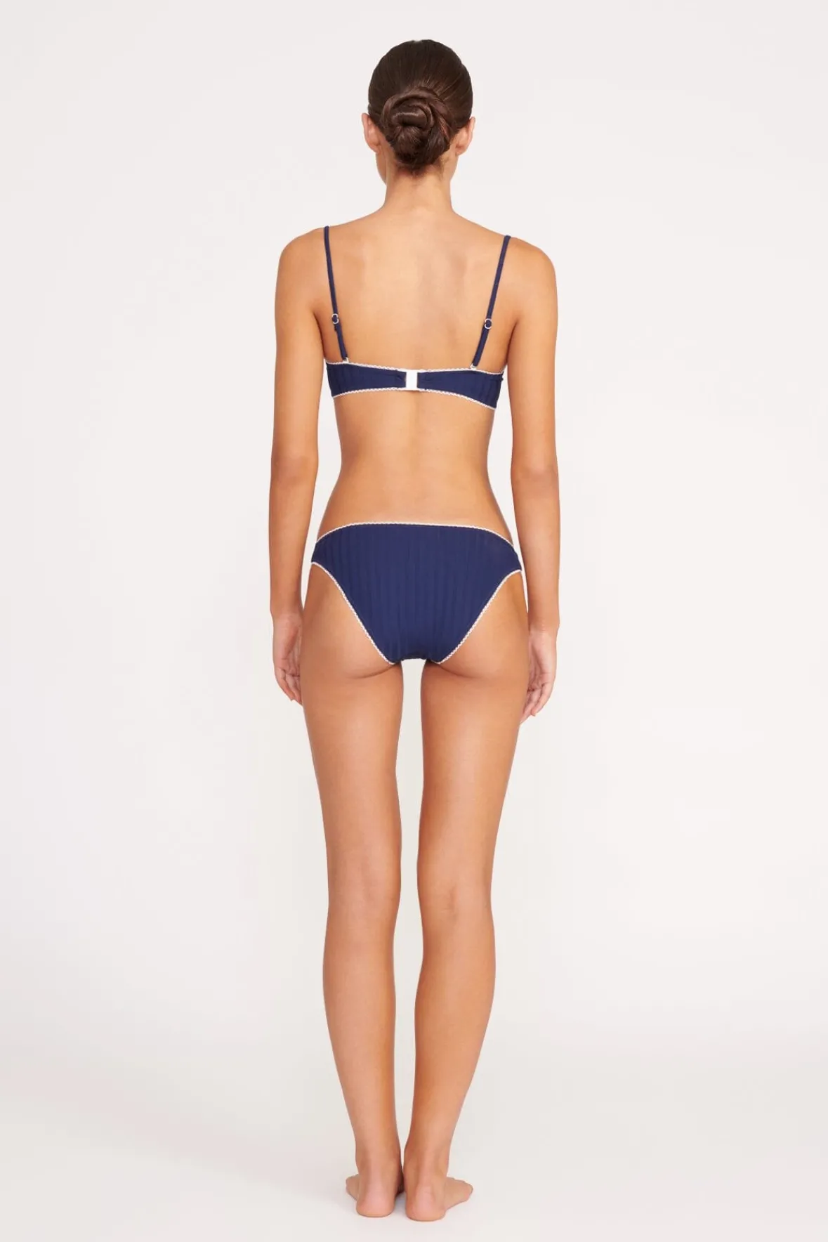 Bikinis<STAUD KIT BIKINI BOTTOM NAVY WHITE NAVYWHITE