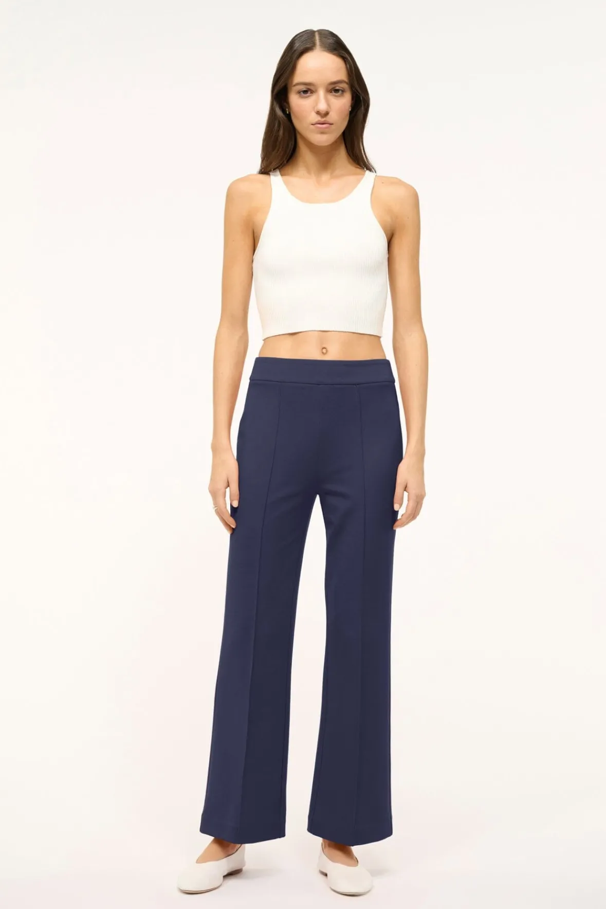 Essentials|Pants & Shorts<STAUD KNACK PANT NAVY