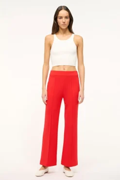 Essentials|Pants & Shorts<STAUD KNACK PANT  RED ROSE REDROSE
