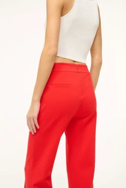 Essentials|Pants & Shorts<STAUD KNACK PANT  RED ROSE REDROSE