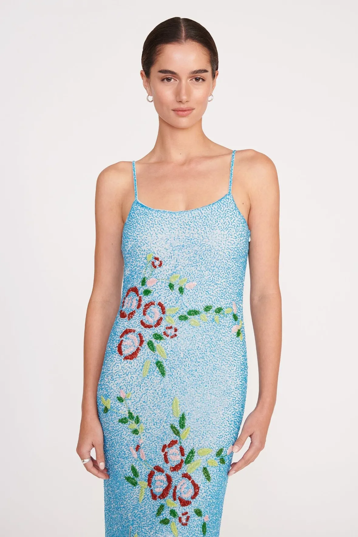 The Evening Edit|Dresses<STAUD KOI DRESS DIAMOND ROSE DIAMONDROSE