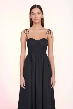 Poplin Shop|Dresses<STAUD LANDRY DRESS   BLACK