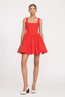 Best Sellers<STAUD LANDSCAPE DRESS   POINSETTIA