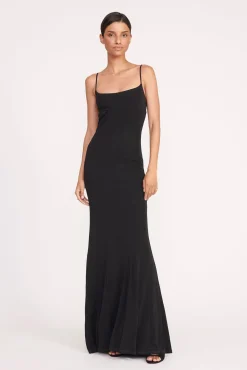 Dresses<STAUD LAUREN DRESS   BLACK