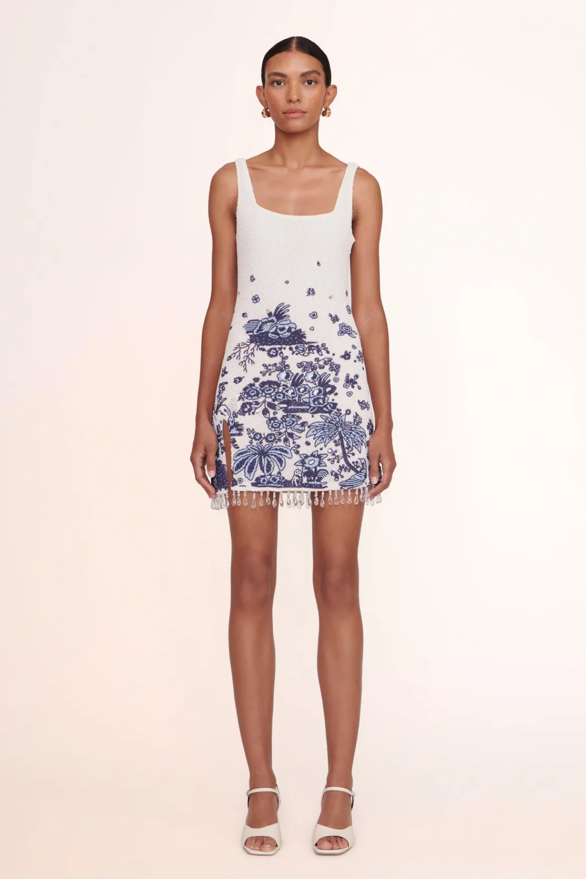 Best Sellers|Dresses<STAUD LE SABLE DRESS BLUE TOILE BLUETOILE