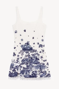 Best Sellers|Dresses<STAUD LE SABLE DRESS BLUE TOILE BLUETOILE