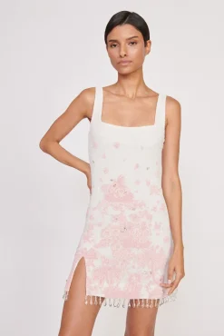 Best Sellers|Dresses<STAUD LE SABLE DRESS  IVORY CHERRY BLOSSOM TOILE IVORYCHERRYBLOSSOMTOILE