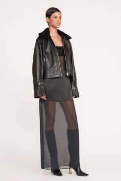 Best Sellers|Outerwear & Jackets<STAUD LENORA JACKET BLACK