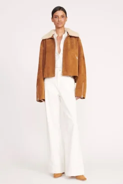 Best Sellers|Outerwear & Jackets<STAUD LENORA JACKET   TAN