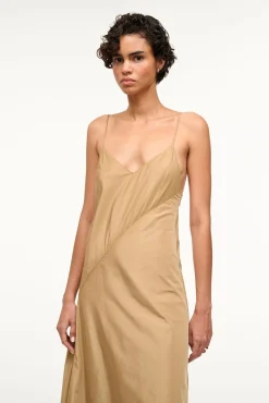 The Evening Edit|Dresses<STAUD LEONARDO DRESS   FAWN