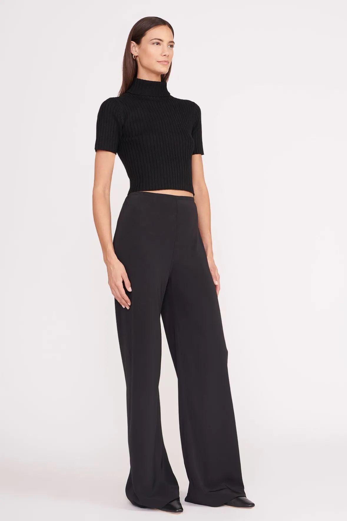 Essentials|Knits<STAUD LILOU SWEATER BLACK