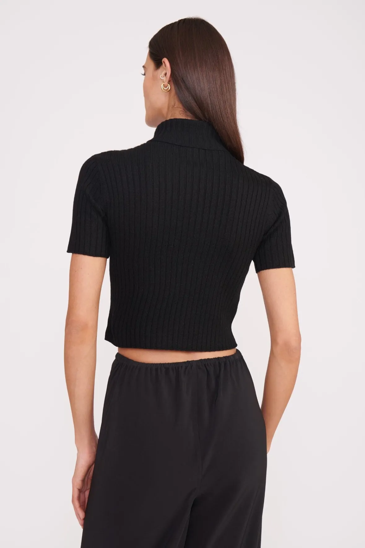 Essentials|Knits<STAUD LILOU SWEATER BLACK