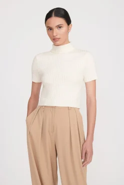 Essentials|Knits<STAUD LILOU SWEATER IVORY