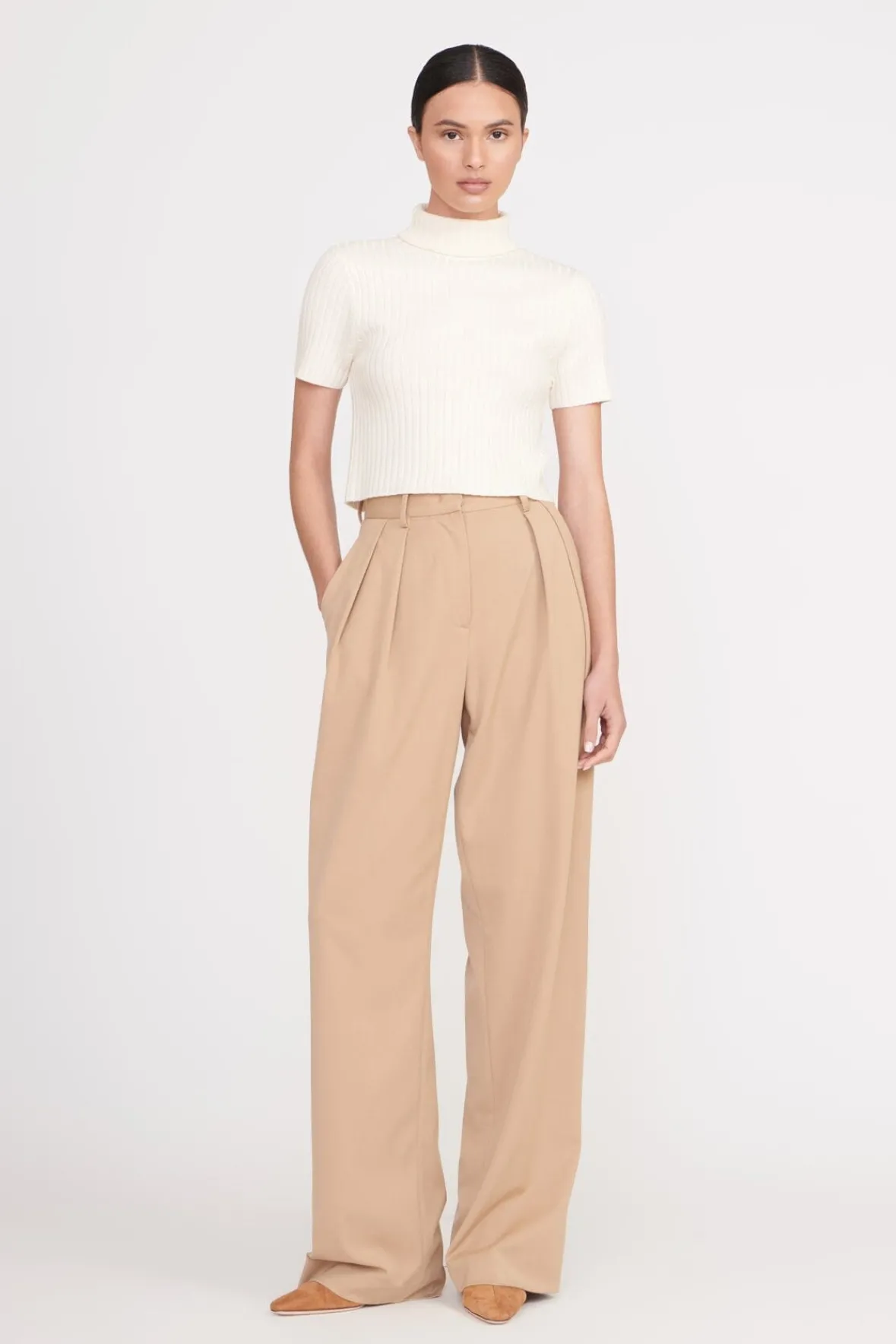 Essentials|Knits<STAUD LILOU SWEATER IVORY