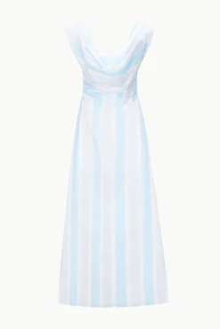 The Evening Edit|Dresses<STAUD LIPARI DRESS  ADRIATIC STRIPE ADRIATICSTRIPE