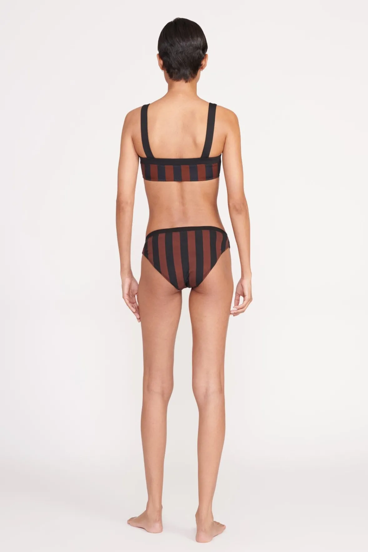 Bikinis<STAUD LIV BIKINI TOP BLACK TAN SEASHORE STRIPE BLACKTANSEASHORESTRIPE