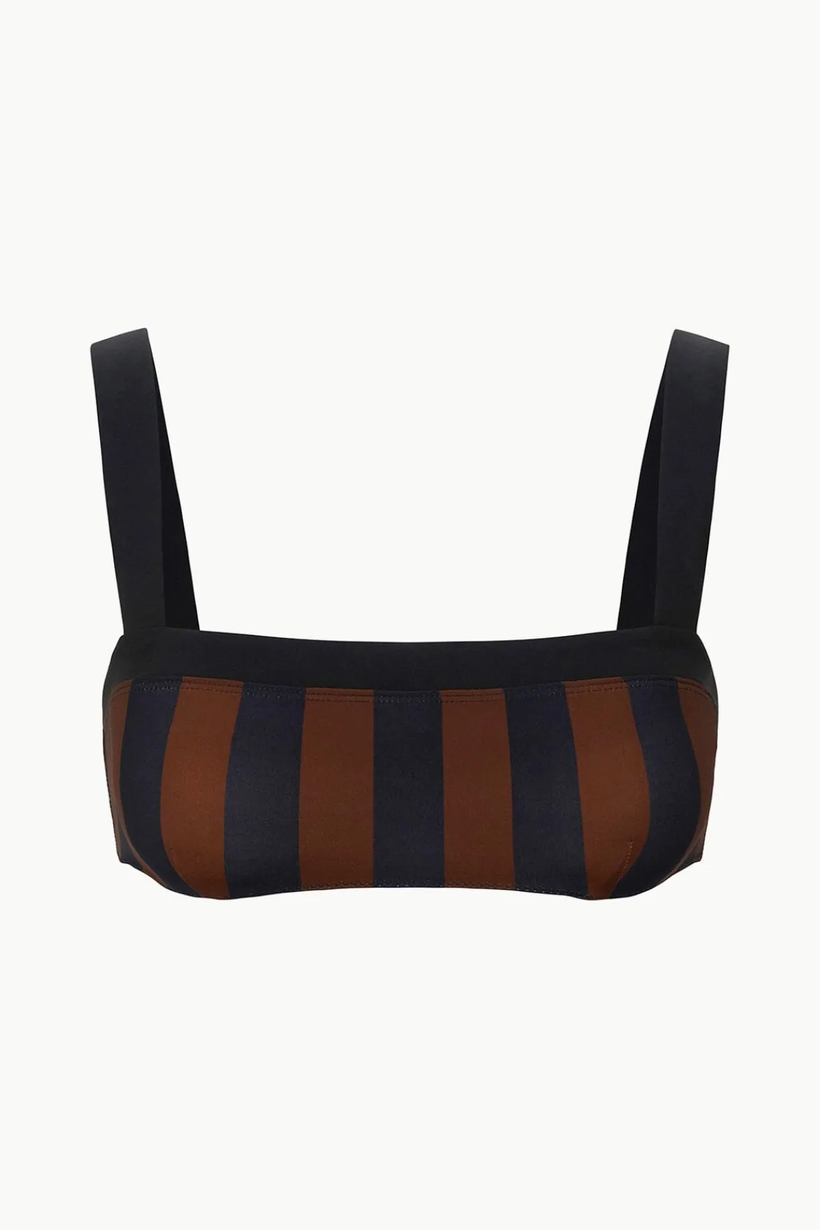Bikinis<STAUD LIV BIKINI TOP BLACK TAN SEASHORE STRIPE BLACKTANSEASHORESTRIPE
