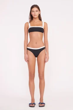 Bikinis<STAUD LIV BIKINI TOP  BLACK WHITE BLACKWHITE