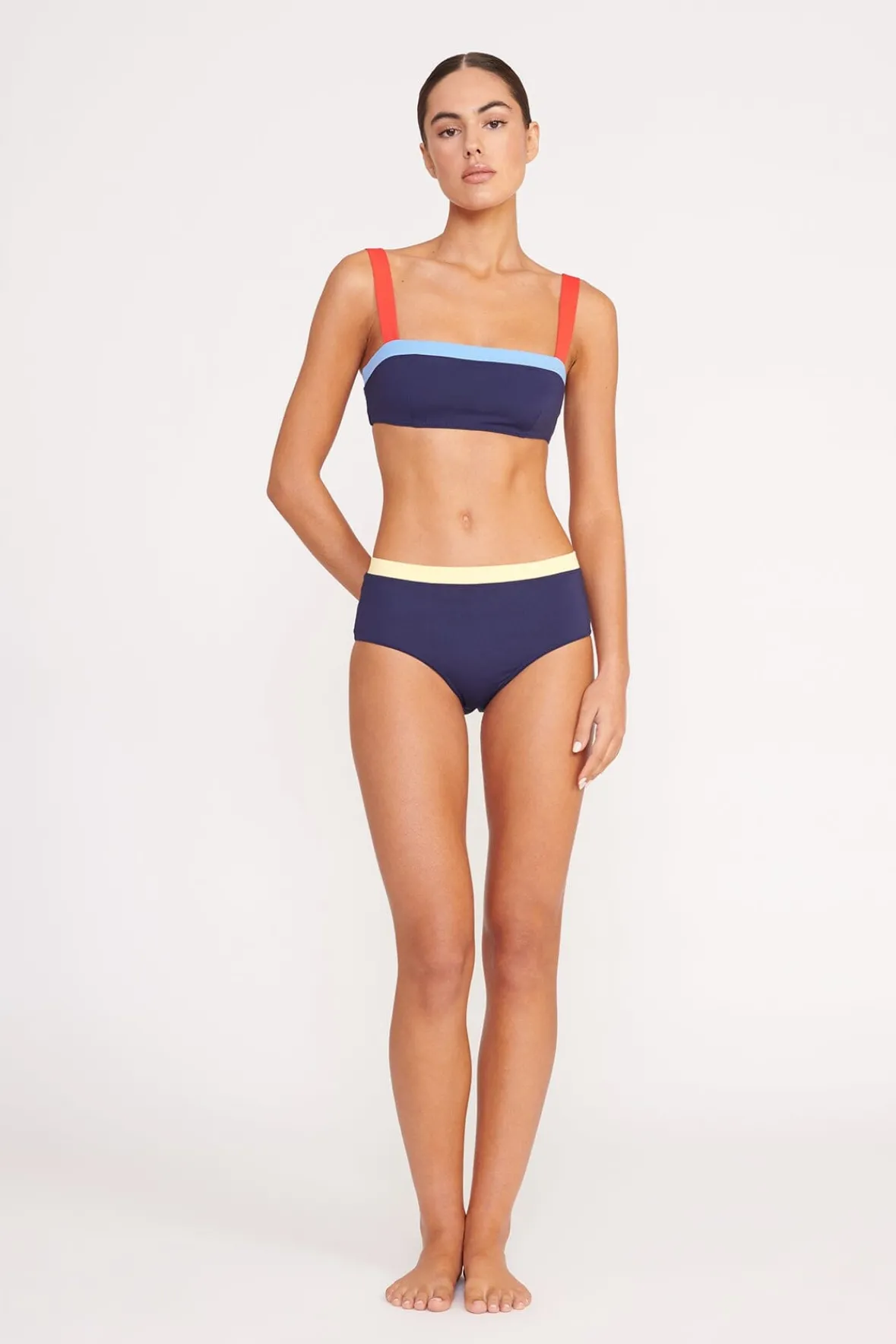 Bikinis<STAUD LIV BIKINI TOP  NAVY COLORBLOCK NAVYCOLORBLOCK