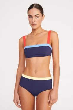 Bikinis<STAUD LIV BIKINI TOP  NAVY COLORBLOCK NAVYCOLORBLOCK