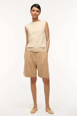 Spring Suiting|Essentials<STAUD LONG LUISA SHORT CAMEL